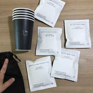200ml 스페셜티 커피 드립백 프리미엄 패키지 샘플러 — 4.5점을 준 리뷰어가 2019년 10월 올린 사용 사진