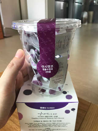 야시엔코 앰플수면팩 퍼플 — 4.5점을 준 리뷰어가 2018년 7월 올린 사용 사진