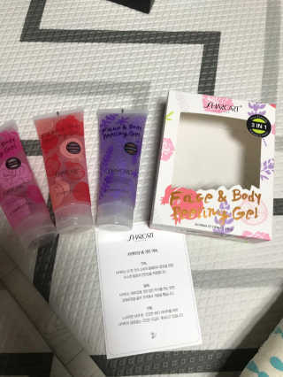 샤카트 페이스앤바디 필링젤 3종 세트 — 3.83점을 준 리뷰어가 2018년 10월 올린 사용 사진