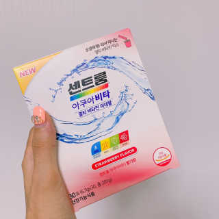 센트룸 아쿠아비타 레몬향, 딸기향 — 4점을 준 리뷰어가 2019년 8월 올린 사용 사진