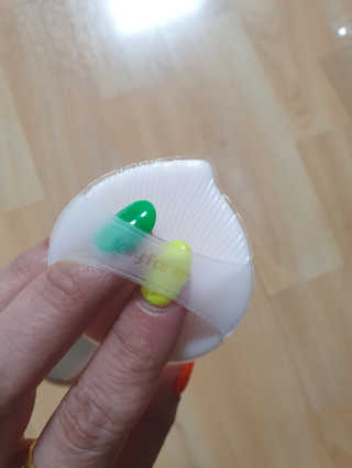 젤리팜 마이크로셀 실리콘퍼프 피치,오렌지 — 5점을 준 리뷰어가 2019년 6월 올린 사용 사진