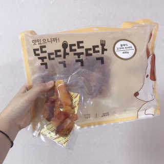 [펫토리아] 뚝딱뚝딱 400g 강아지 간식 베스트5종 — 4.5점을 준 리뷰어가 2019년 1월 올린 사용 사진