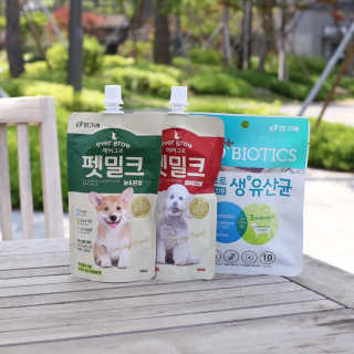 [빙그레] 에버그로 생유산균 1봉（10포입）+펫밀크2팩 — 3점을 준 리뷰어가 2019년 6월 올린 사용 사진
