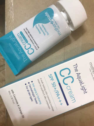 마더메이드 더 아쿠아라이트 CC크림 SPF50+ PA+++ — 4.5점을 준 리뷰어가 2019년 10월 올린 사용 사진