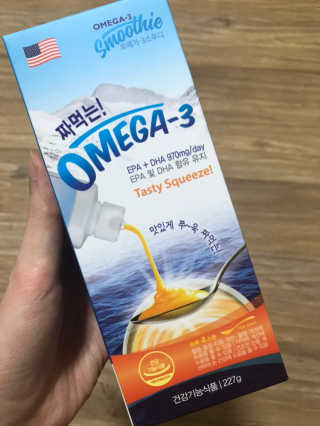 오메가-3스무디 [오메가스무디] 짜먹는 오메가3 DHA 임산부 어린이 — 4점을 준 리뷰어가 2019년 3월 올린 사용 사진