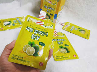 장수농가 리얼깔라만시 원샷 50ml 10팩+보틀 — 5점을 준 리뷰어가 2019년 5월 올린 사용 사진