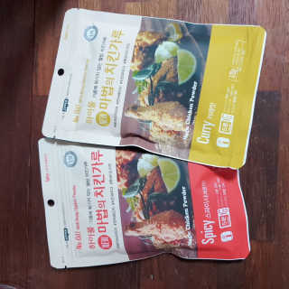 MCP 하이몰 마법의치킨가루2봉랜덤 + 코코넛허니버터2봉 — 4점을 준 리뷰어가 2020년 3월 올린 사용 사진
