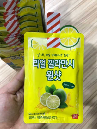 장수농가 리얼깔라만시 원샷 50ml 10팩+보틀 — 5점을 준 리뷰어가 2019년 5월 올린 사용 사진