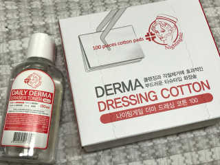 나이팅게일 광채토너130ml+더마 드레싱 코튼 100 SET — 4.67점을 준 리뷰어가 2018년 5월 올린 사용 사진