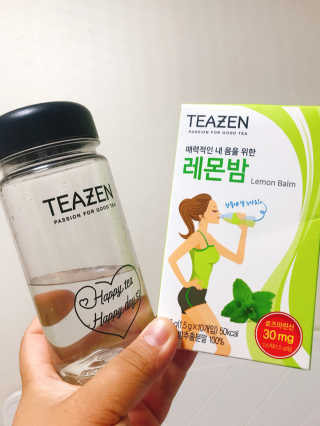 티젠 레몬밤 + 마이보틀 — 5점을 준 리뷰어가 2018년 7월 올린 사용 사진