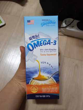 오메가-3스무디 [오메가스무디] 짜먹는 오메가3 DHA 임산부 어린이 — 4.5점을 준 리뷰어가 2019년 3월 올린 사용 사진