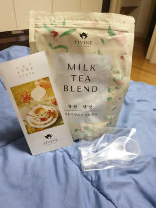 티바인 브라운 자일로스가 함유된 밀크티 블랜드 — 5점을 준 리뷰어가 2019년 9월 올린 사용 사진