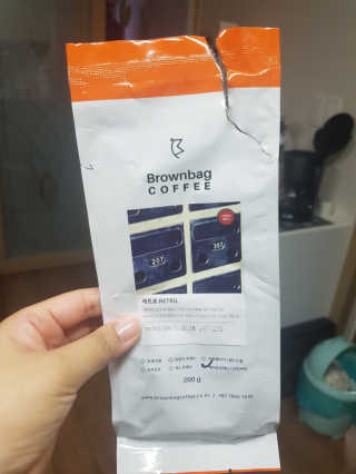 브라운백 커피 브라운백커피 로스팅원두 베스트 3종 — 5점을 준 리뷰어가 2018년 7월 올린 사용 사진