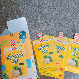 장수농가 리얼깔라만시 원샷 50ml 10팩+보틀 — 3점을 준 리뷰어가 2019년 5월 올린 사용 사진