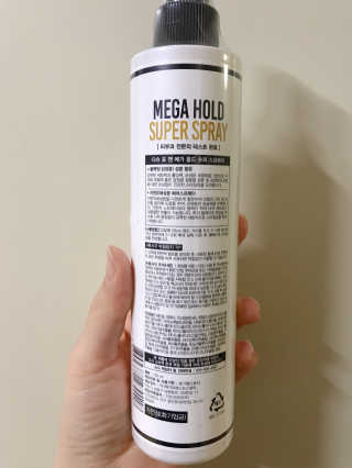 다슈코리아 다슈 포 맨 프리미엄 메가 홀드 슈퍼 스프레이 250ml — 4점을 준 리뷰어가 2019년 3월 올린 사용 사진