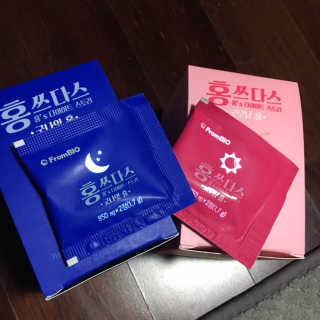 프롬바이오 홍쓰다스 아침,저녁 맞춤형 다이어트식품 14포+14포 — 4점을 준 리뷰어가 2019년 7월 올린 사용 사진