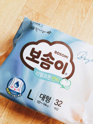 보솜이 리얼코튼 팬티형 — 5점을 준 리뷰어가 2019년 3월 올린 사용 사진