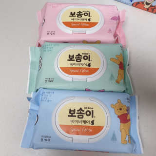 보솜이 아기물티슈 베이비케어 푸에디션 캡 74매 10입 — 5점을 준 리뷰어가 2019년 4월 올린 사용 사진