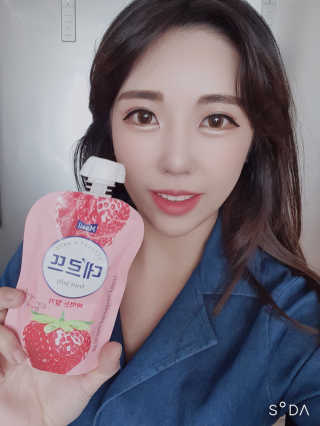데르뜨 떠먹는 과일 3종, 짜먹는 과일 2종 총 10개 체험 — 5점을 준 리뷰어가 2020년 3월 올린 사용 사진