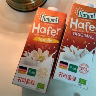 나투미 귀리음료 오리지날 1L + 바닐라 1L — 5점을 준 리뷰어가 2019년 2월 올린 사용 사진