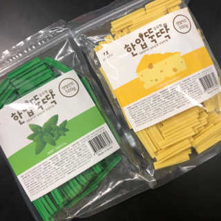 [펫토리아] BEST 한입뚝딱 실속형 강아지 덴탈껌 — 5점을 준 리뷰어가 2019년 2월 올린 사용 사진