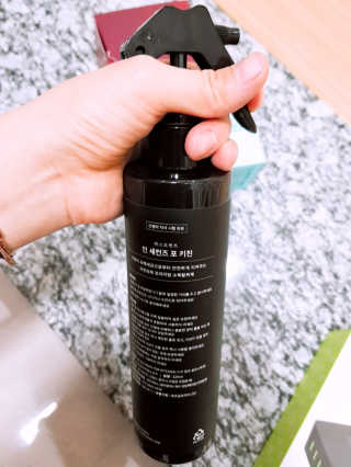PEACE MOMENT 피스모먼트 인세컨즈포키친 320mL 천연살균소독제 — 4점을 준 리뷰어가 2019년 2월 올린 사용 사진