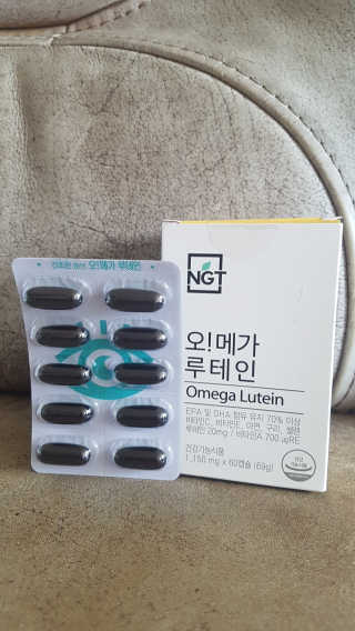 네츄럴굿띵스 오!메가루테인 60일분 — 5점을 준 리뷰어가 2018년 7월 올린 사용 사진