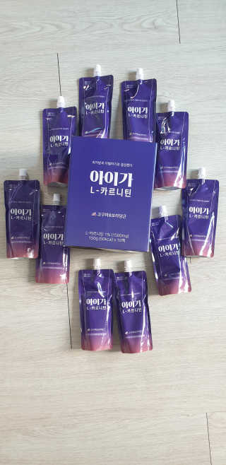 오엔엘 아이가 L-카르니틴 2박스 — 5점을 준 리뷰어가 2019년 3월 올린 사용 사진