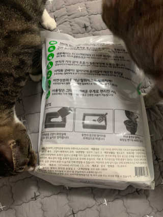 [펫토리아] BEST 고양이두부모래 6L 한삽뚝딱 — 4.5점을 준 리뷰어가 2019년 1월 올린 사용 사진