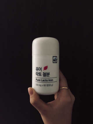 네츄럴굿띵스 퓨어 락토 철분 60일분 — 4.33점을 준 리뷰어가 2018년 2월 올린 사용 사진