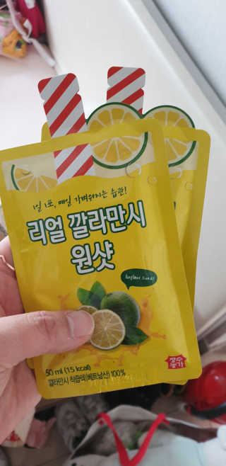 장수농가 리얼깔라만시 원샷 50ml 10팩+보틀 — 4점을 준 리뷰어가 2019년 5월 올린 사용 사진