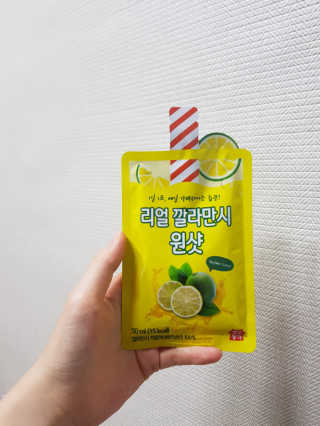 장수농가 리얼깔라만시 원샷 50ml 10팩+보틀 — 5점을 준 리뷰어가 2019년 5월 올린 사용 사진