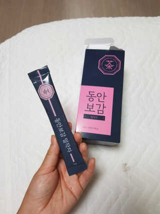 동안보감 얼작차 붓기를 빼주는 동안보감 한방 프리미엄 얼작차 — 5점을 준 리뷰어가 2019년 10월 올린 사용 사진
