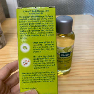[크나이프] 그레이프씨드 슬리밍 마사지오일 100ml — 5점을 준 리뷰어가 2019년 9월 올린 사용 사진