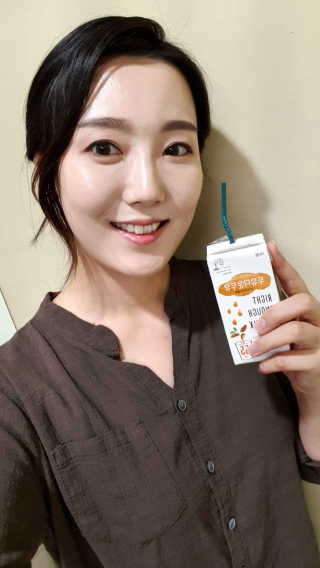 이롬 두유다운두유 4종 — 5점을 준 리뷰어가 2019년 9월 올린 사용 사진