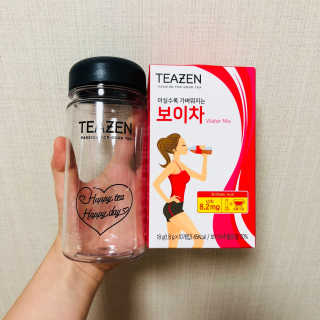티젠 보이차 + 마이보틀 세트 — 5점을 준 리뷰어가 2018년 6월 올린 사용 사진