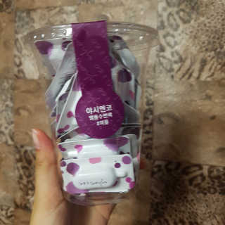 야시엔코 앰플수면팩 퍼플 — 5점을 준 리뷰어가 2019년 2월 올린 사용 사진