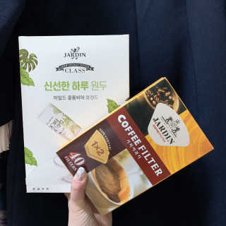 (주)쟈뎅 [쟈뎅] 클래스 신선한 하루 원두+여과지 SET — 1점을 준 리뷰어가 2019년 3월 올린 사용 사진
