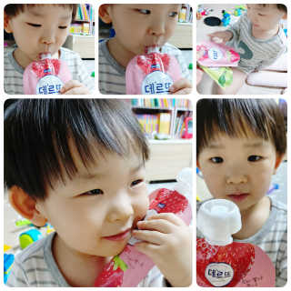 데르뜨 떠먹는 과일 3종, 짜먹는 과일 2종 총 10개 체험 — 5점을 준 리뷰어가 2020년 3월 올린 사용 사진