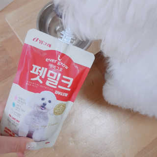 [빙그레] 에버그로 생유산균 1봉（10포입）+펫밀크2팩 — 5점을 준 리뷰어가 2019년 5월 올린 사용 사진