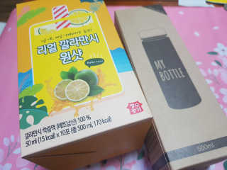 장수농가 리얼깔라만시 원샷 50ml 10팩+보틀 — 5점을 준 리뷰어가 2019년 5월 올린 사용 사진