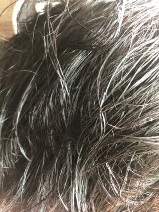 (주)에네스티 미스랩 더블 클리닉 헤어 컬러 크림 — 1점을 준 리뷰어가 2019년 9월 올린 사용 사진