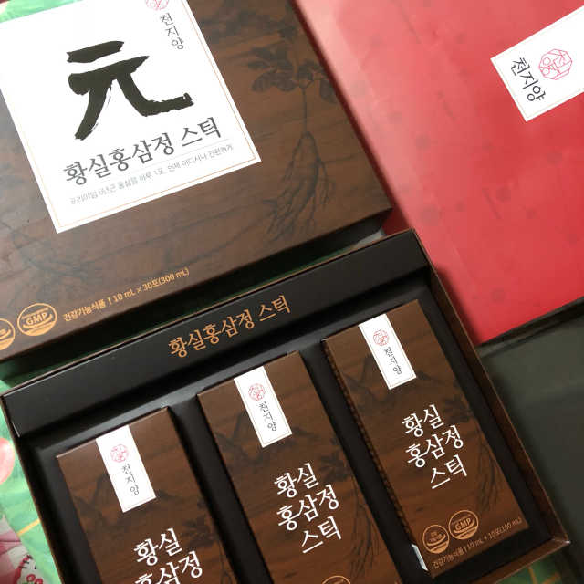 천지양 황실 홍삼정 스틱 리뷰 사진