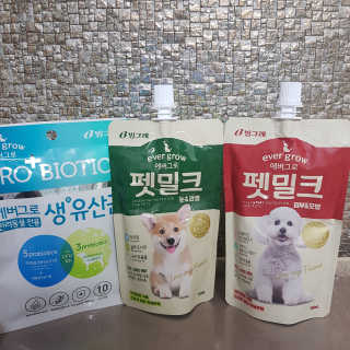 [빙그레] 에버그로 생유산균 1봉（10포입）+펫밀크2팩 — 4점을 준 리뷰어가 2019년 5월 올린 사용 사진