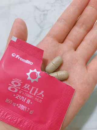 프롬바이오 홍쓰다스 아침,저녁 맞춤형 다이어트식품 14포+14포 — 5점을 준 리뷰어가 2019년 8월 올린 사용 사진