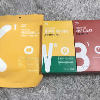 레인보우샵 올인원세탁세제,베이킹소다 스틱포6개입+세탁조클리너 — 5점을 준 리뷰어가 2018년 3월 올린 사용 사진