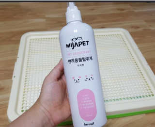 미자펫 반려동물탈취제 500ml — 3.83점을 준 리뷰어가 2018년 8월 올린 사용 사진