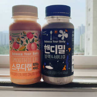 [풀무원] 핸디밀 블랙비타D + 스무디랩 피치비타C — 4점을 준 리뷰어가 2019년 8월 올린 사용 사진