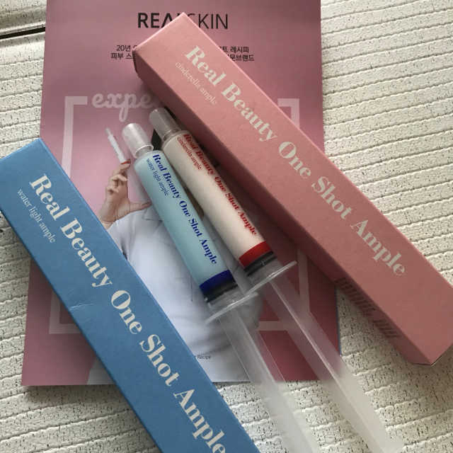 리얼스킨 미백수분탄력주름개선 원샷앰플 리뷰 사진