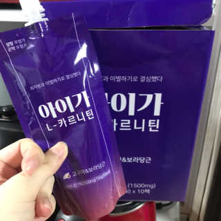오엔엘 아이가 L-카르니틴 2박스 — 5점을 준 리뷰어가 2019년 4월 올린 사용 사진